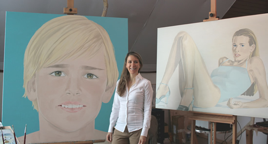 Claudia Hernandez in her studio